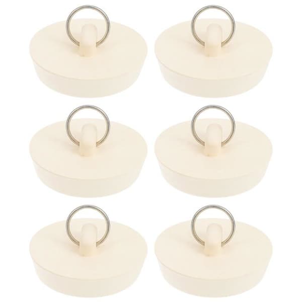 Diskbänksproppar, 6-pack - Gummi - Vit - 10 x 10 mm