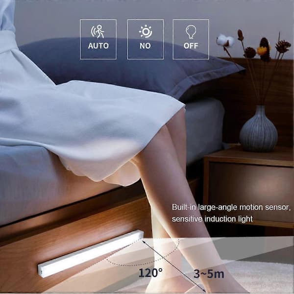 Rörelsesensor Trådlös Underskåpsbelysning Köksskåp LED Nattlampa 300mm12 in Warm White