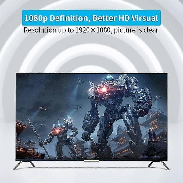 QGEEM QG-HD12 VGA han til HDMI hun konverter VGA til HDMI adapter med 3,5 mm lydstik understøttelse