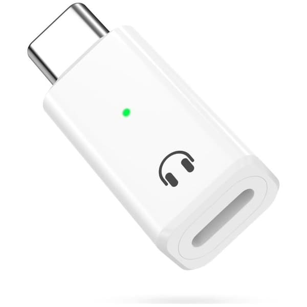 Lightning til USB-C lydadapter, USB-C til Lightning-adapter for hodetelefoner og øretelefoner kompatibel med iPhone Air 17, 16, 15 Pro Max Plus og