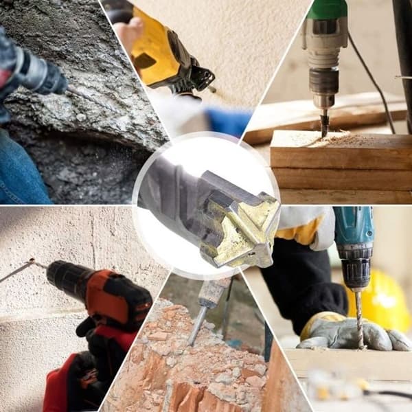 SDS-Plus borrset - 9 delar - Hårdmetallspets - Längd 160 mm