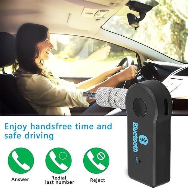 2-i-1 Trådløs Bluetooth 5.0 Sender/Mottaker Adapter 3.5mm Jack for Bil Musikk Lyd Aux A2dp Hodetelefon Mottaker Håndfri
