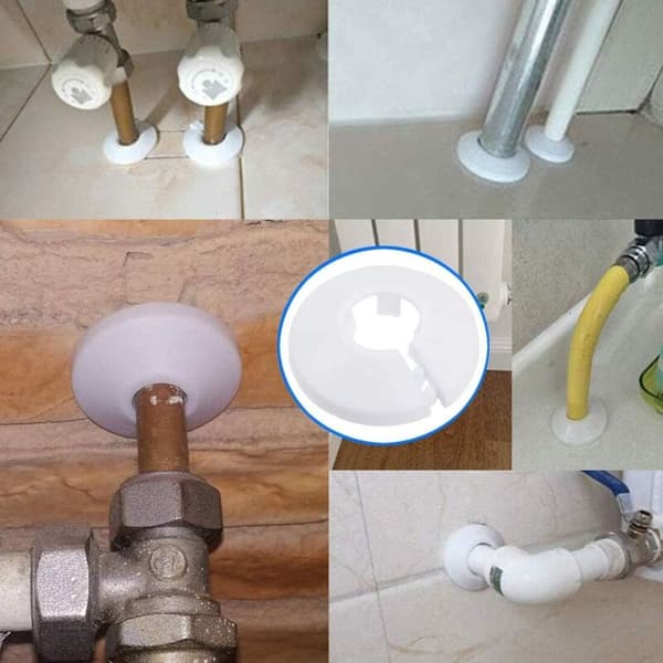 9 st radiatorrörskydd för radiatorvärme, rörhålsskydd, vägg, golv 16 mm / 20 mm / 25 mm (vit)