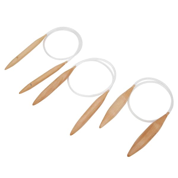 Rund Flätad Nål Bambu Transparent Virkningsverktyg 15mm 20mm 25mm för Ullgarn