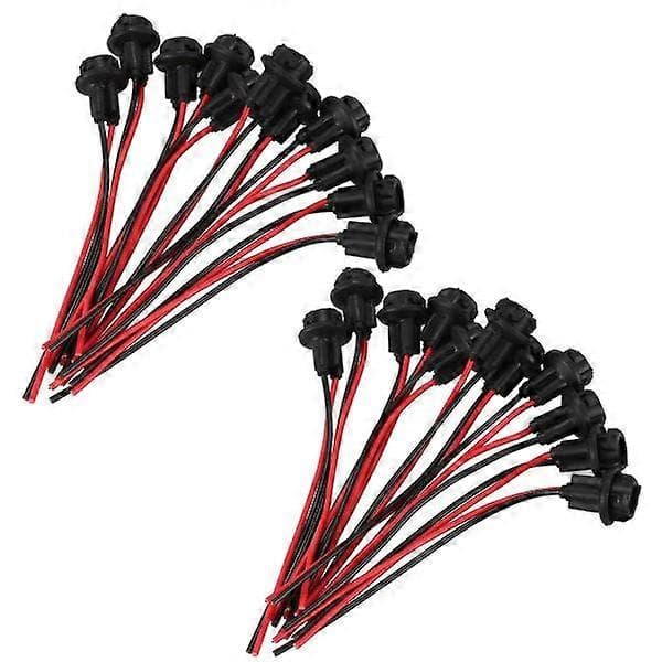 20x T10 W5w 168 194 Lampeholder Base Glas Base Lampe Base DIY, Sort