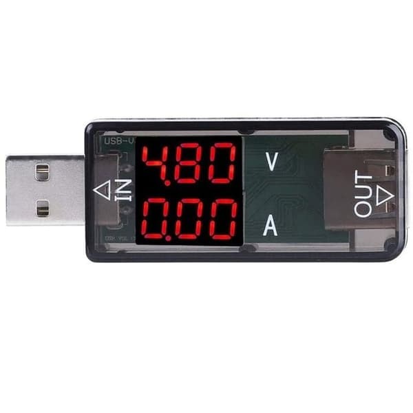 USB-tester 3,2–10V 0–3A Digital Voltmeter Amperemeter 0,01 Nøyaktighet - Måler V/A/W/mAh