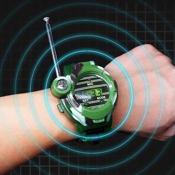 klocka walkie talkies för barn lång räckvidd tvåvägsradio kamouflage