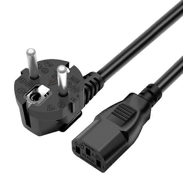 3m 3*0.75 SQMM EU strömkabel 3 fyrkantiga stift ren koppar vattenkokare strömadapter (VDE)