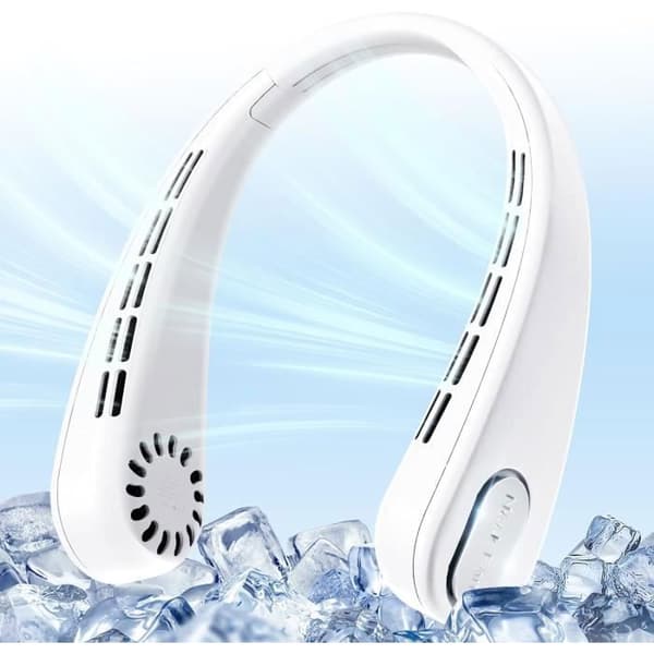 Bærbar halsventilator, mini USB-ventilator, bladløs, lydløs, 3 hastigheder til kontor, rejser, udendørs brug