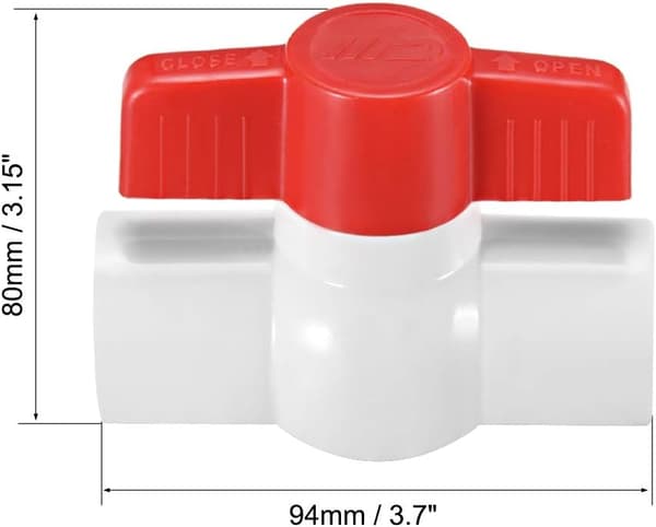 32 mm PVC kugleventil til vandforsyningsrør, glideforbindelse