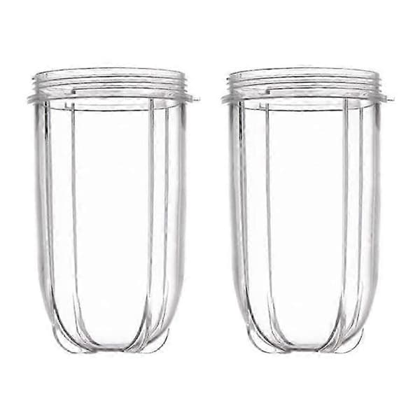 2 Pakk Erstatning Høye Begerglass Passer for Magic Blender Passer Erstatning Høye Begerglass