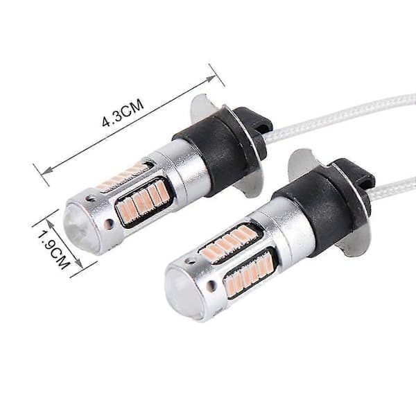 2 stk H3 10W 30 SMD-4014 LED Bil Tåkelys, DC 12V Isblått Lys Isblått Lys Pink Light