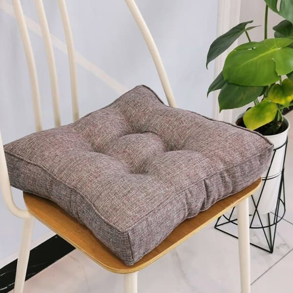 Puutarhatuolin pehmuste 40 x 40 x 10 cm - Puuvilla - 10 cm paksu - Harmaa