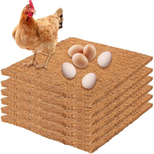 Stykker Kokosfiber Redeunderlag, Sengetøy til Hønebokser, Fjørfeoppdrettsunderlag til Hønsehusgulv, Hvilemateriale, Eggbeskyttelse