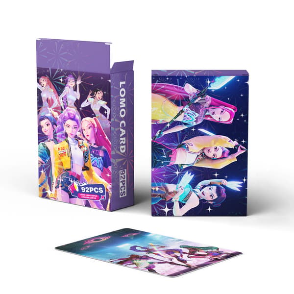 92 K-Pop Devil Hunter Anime Kaksipuoliset Lomo-kortit Mini-tarrat
