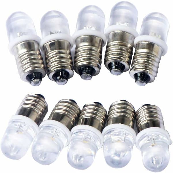 10 st E10 12V LED Spotlampor Varmvit