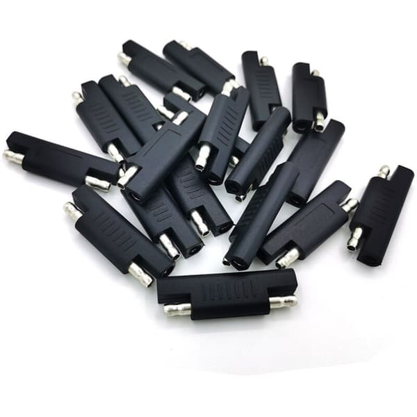 Sett med 2 SAE til SAE-koblingsadaptere med omvendt polaritet - Hurtigkobling - Solcellepanel forlengelseskabel - Batterilader