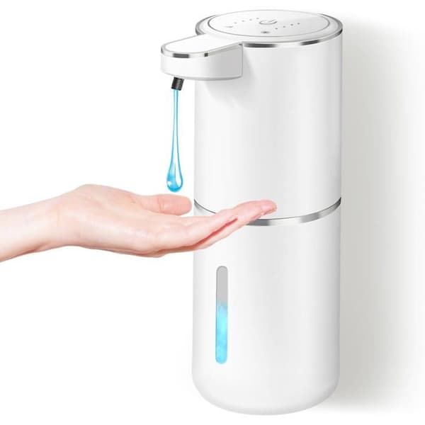 Automatisk sæbedispenser, 380 ML USB C genopladelig flydende sæbedispenser med 4 justerbare niveauer