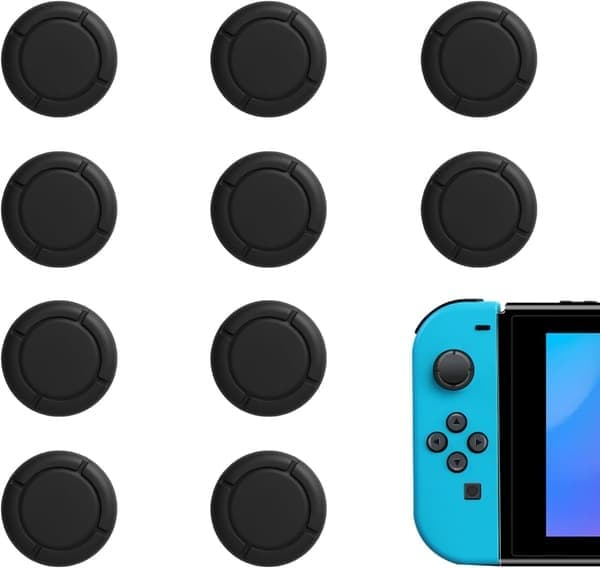 Pakke med 10 erstatningssilikonhoder for analoge joysticker til Switch Lite og Switch OLED, erstatningstilbehør