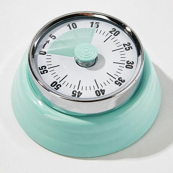 Kjøkkentimer Mekanisk Magnetisk Retro Nedtellingstimer for Matlaging Baking Gaming (Grønn)
