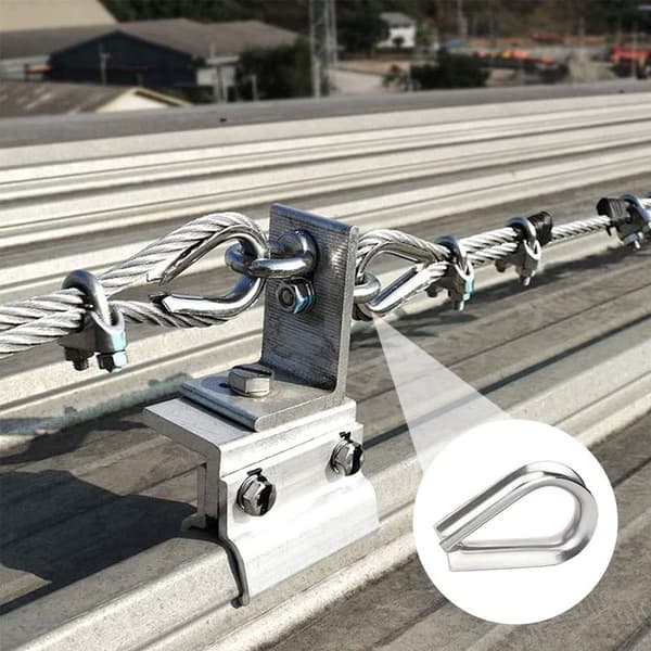 40 Stykker M5 Rustfrit Stål 304 Wire Tovklemmer, Hjerteformede Tovklemmer til 5mm Wire Tov