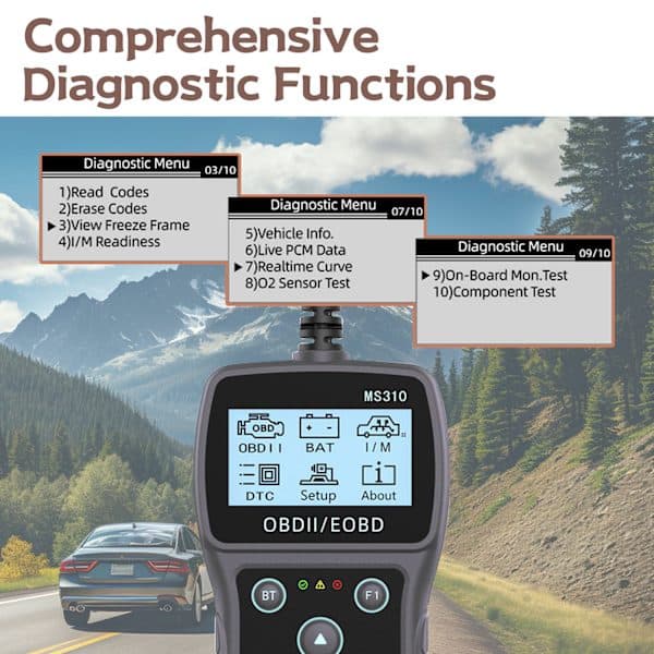 OBD2-skanner Bildiagnostikverktyg Bilfelkodsläsare