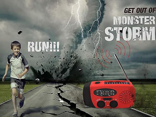 Veva Radio/taskulamppu aurinkokennolla - 2000mah - Sininen