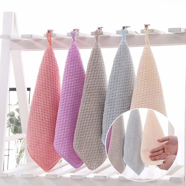 Håndklæder (pakke med 5) - 25x25 cm - Absorberende - Hurtigtørrende