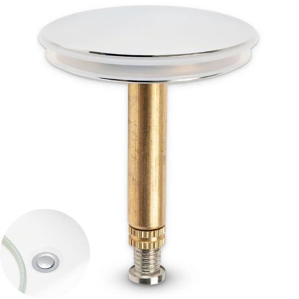 Badekarprop Ø43 mm - Massiv messing - Silikoneforsegling - Justerbar højde 32-52 mm