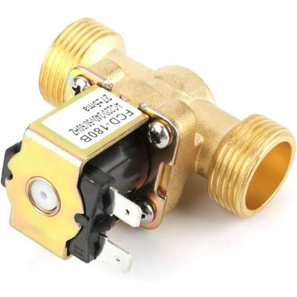 2-vejs magnetventil G3/4 normalt lukket 220-240V messing - FCD-180B