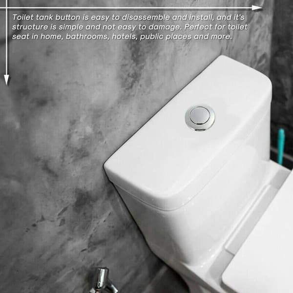 38 mm toiletskylleknap - forkromet ABS - vandbesparende - universal