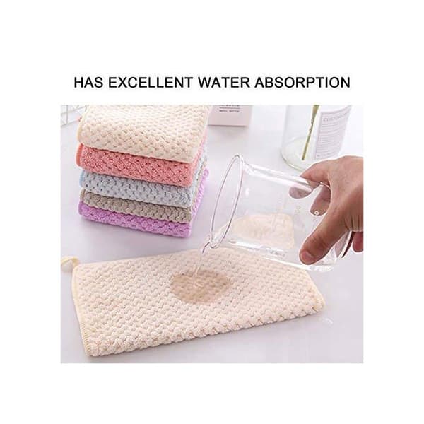 Håndklæder (pakke med 5) - 25x25 cm - Absorberende - Hurtigtørrende