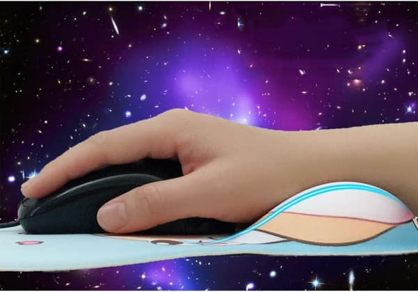 3D Musematte med Håndleddsstøtte, Ergonomisk Myk Silikon Gel Gaming Musematte, Søt Corgi Hund Anime Musematte for PC Laptoper Blå