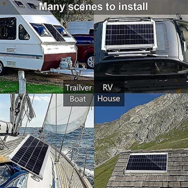300W 12V Solpanelssats Batteriladdare 300 Watt 12 Volt Off Grid System Med 10A-60A Kontroller-11