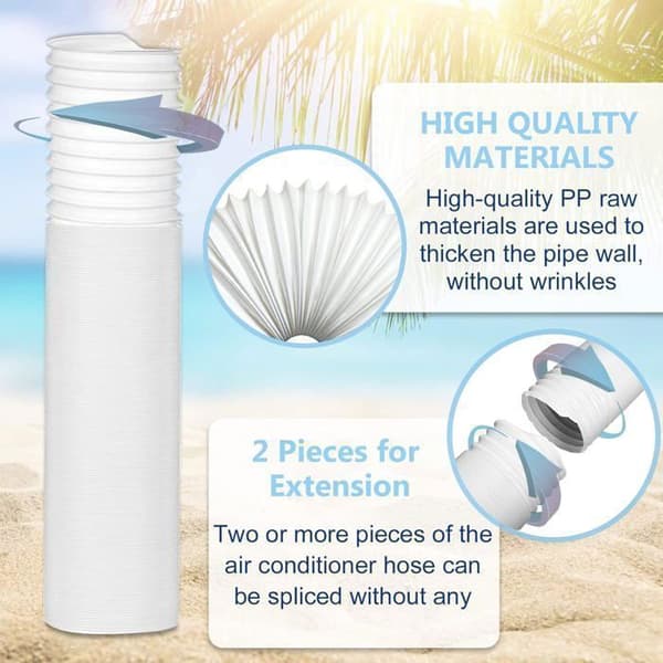 Bärbar luftkonditioneringsslang, flexibel PVC-luftutblåsslang, universell ventilationsrör (15 cm diameter * 3 m längd)