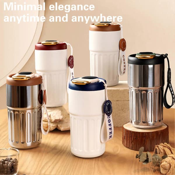 450 ml Smart Vannflaske Temp Display Håndtak Utendørs Reise Kaffe Termos B 450ML B