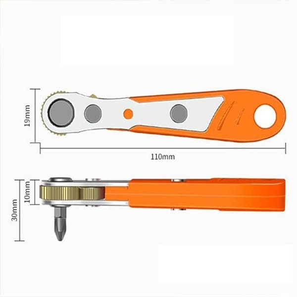 11-delt bitssæt (10 bits + 36T miniskralde) - Cr-V stål - Phillips/Torx/Hex