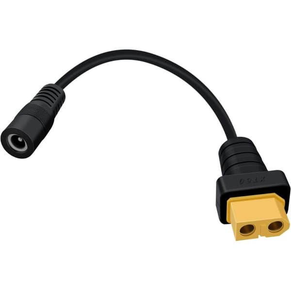 XT60 til DC 5.5x25mm kontakt DC til XT60 adapterkabel for TS100, solcellelading 30cm (DC hunn til XT60 hunn)