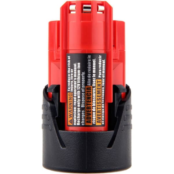2 STK Milwaukee M12 Litium Erstatningsbatteri for 48-11-2440 Batterikapasitet 3000