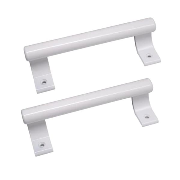 8\" Aluminium Skyvedørhåndtak - Pakke med 2, Hvit, Rustfritt