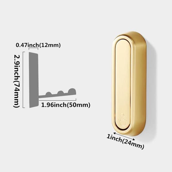 Sæt med 4 foldbare vægkroge i zinklegering - Guld, 5 kg kapacitet