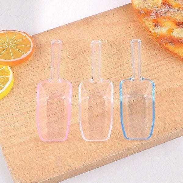 6 stk. mini plastikskovle gennemsigtig isskovl til slik gennemsigtig
