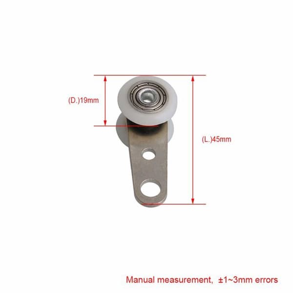 Skjutdörrsrullar, 10-pack - Metall & plast - Ø 19 mm - Lastkapacitet 20 kg