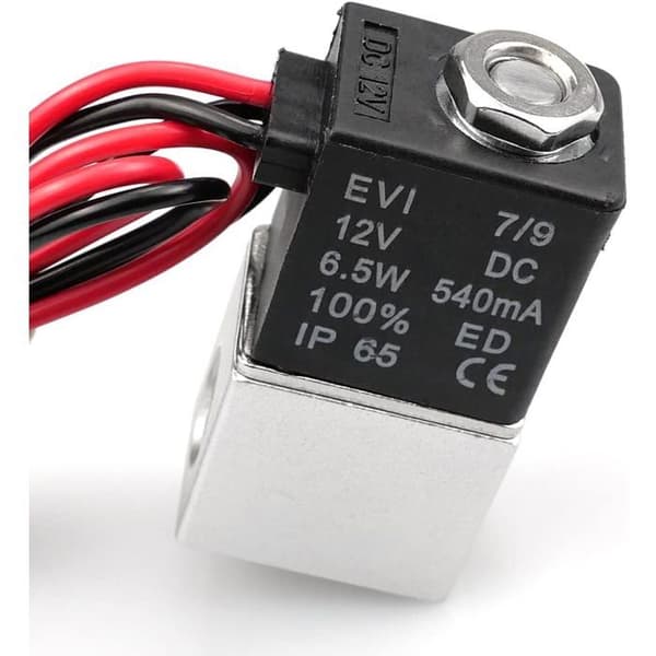 12V DC 1/4\" NPT magnetventil, 2-vejs normalt lukket - aluminium, NBR, rustfrit stål