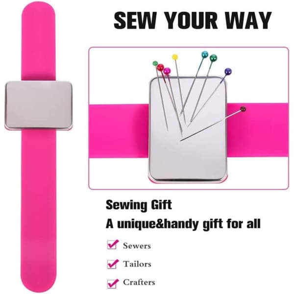 Magnetisk Håndledsrem Synåleholder, Magnetisk Nålepudeholder til DIY Syning og Broderi