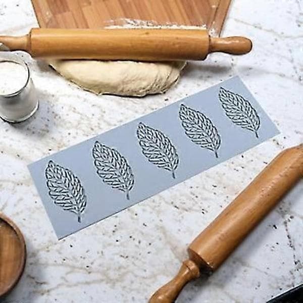 3D Bladkorallmønster Bakeform Enkel Avforming Sjokolade Tynn Kake Dessert Silikon Bakeform Pregematte [JKW] (A)
