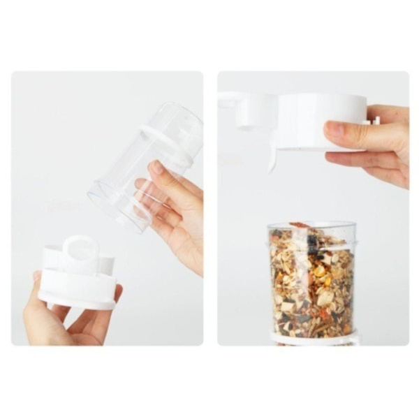 Hamsterfoderautomat Lille Kæledyr Automatisk Foderdispenser Gennemsigtig Stående Foderbeholder af Plast til Gerbil Suger Glider