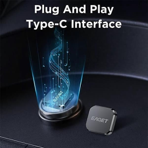 EAGET U8C 64GB Typ C Bil U Disk Ultra Mini USB 2.0 Flash Disk Höghastighetsdataöverföring Tumminne