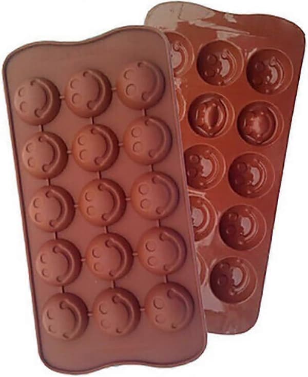 3-pack X Smiley Face Emoji Iskub Choklad Tvål Form Silikon Party Maker