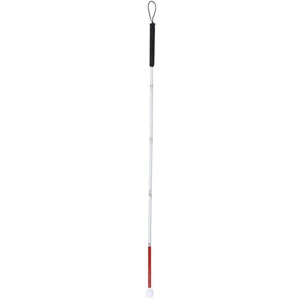 Sammenklappelig stok i aluminium 4-sektions sammenklappelig stok med rullespids til blinde